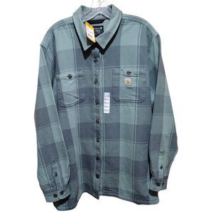 NWT Womens 2X Carhartt Loose Fit Twill Shirt Jacket With Front & Side Pockets